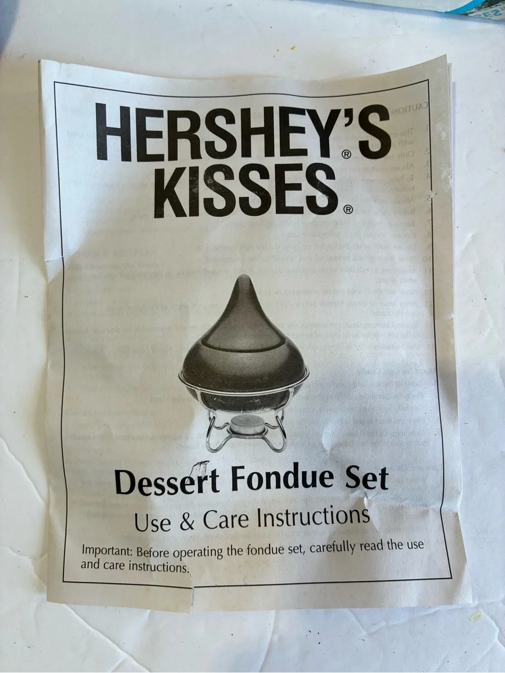 Vintage Hershey’s Kisses Dessert Fondue Set NOS Original Box